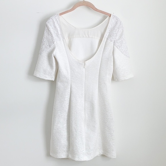 Keepsake The Label White Sequined Short Sleeve Mini Dress small - Picture 7 of 10
